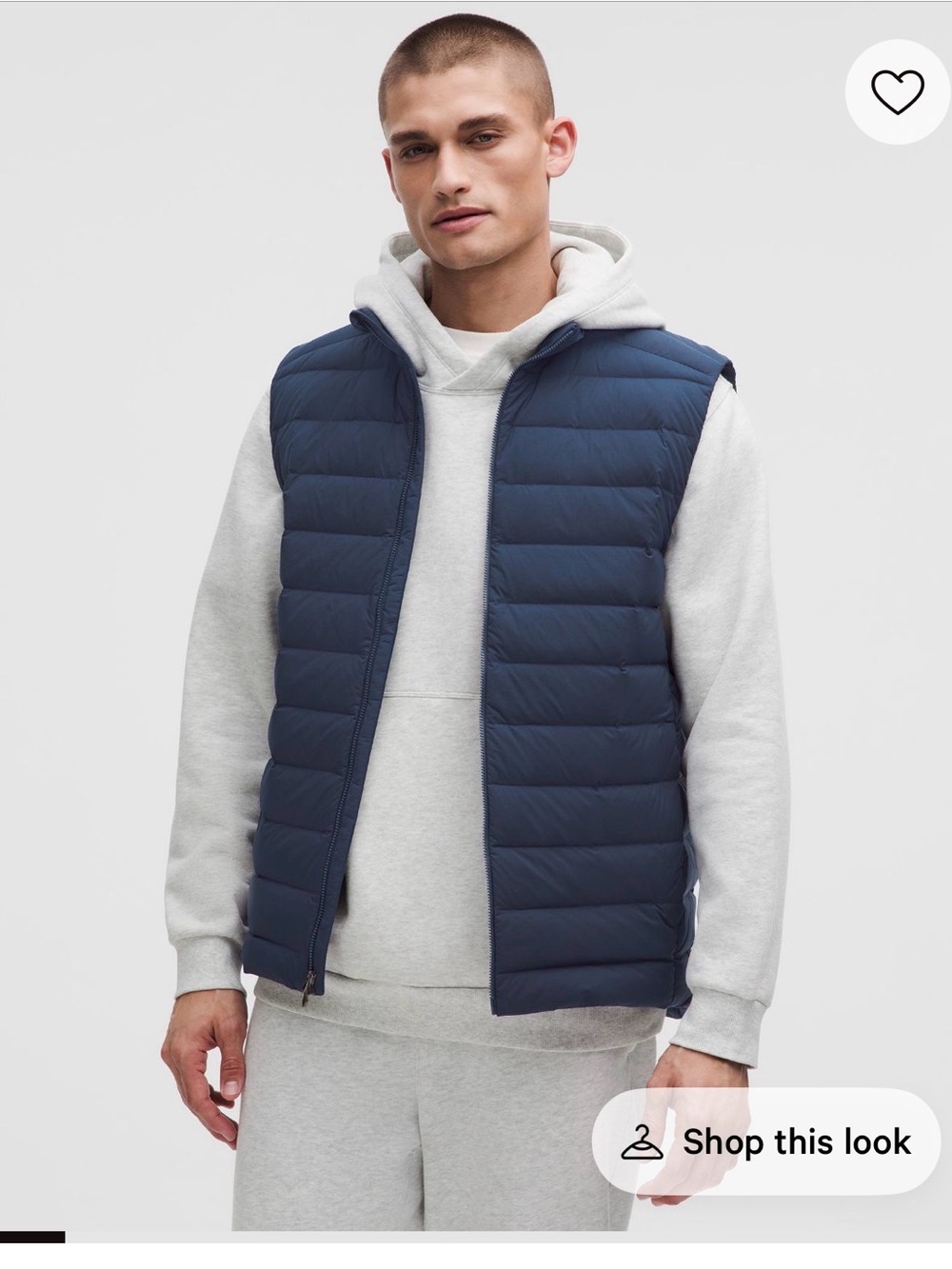 lululemon athletica Men's Navy Quilted Down Vest